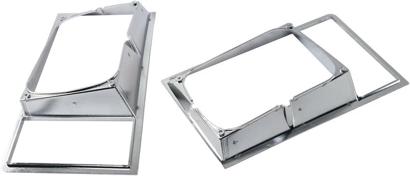 LOSTAR 2PCS Headlight Bezel Assembly Set Compatible with 1978-1979 Malibu El Camino Caballero, Chrome Headlamp Trim for Driver and Passenger Side Replaces GM463531 GM463532 - Image 3